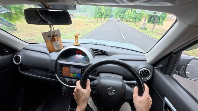 Maruti S-Presso centre-mounted instrument cluster and minimalist cabin