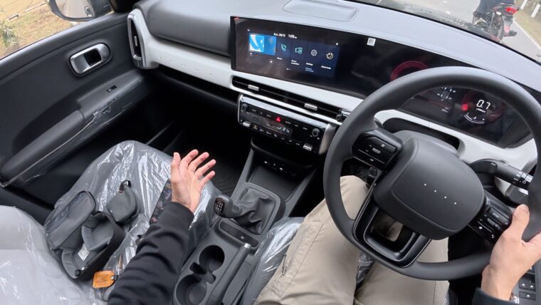 Hyundai Venue HX6T premium cabin with minimal steering wheel and infotainment