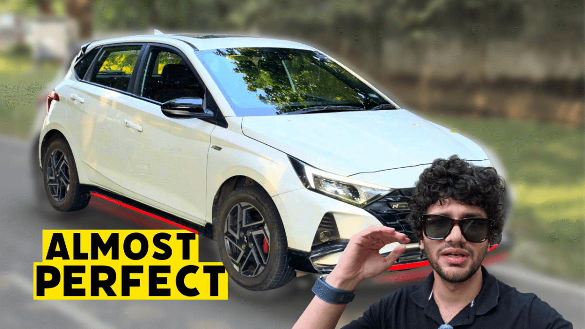 Hyundai i20 N Line N8 DCT 2026 — front three-quarter view with red accents