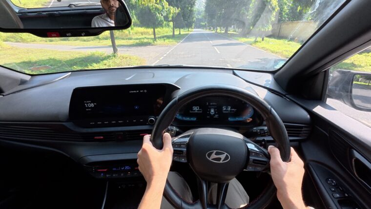 i20 N Line steering is a delight to hold, a proper N steering