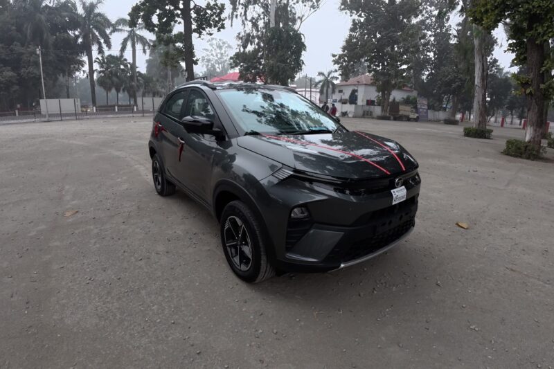 Tata Nexon Creative+ S turbo petrol manual 2026, front three-quarter view