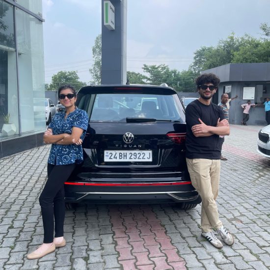 Vinayak Seth and Urja Sawant with Volkswagen Tiguan 2.0 TSI Urja and Vinayak with Volkswagen Tiguan 2.0 TSI